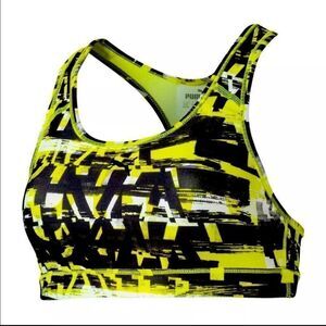 Puma‎ 4Keeps Sports Bra Oceanaire Neon Mid Impact Performance